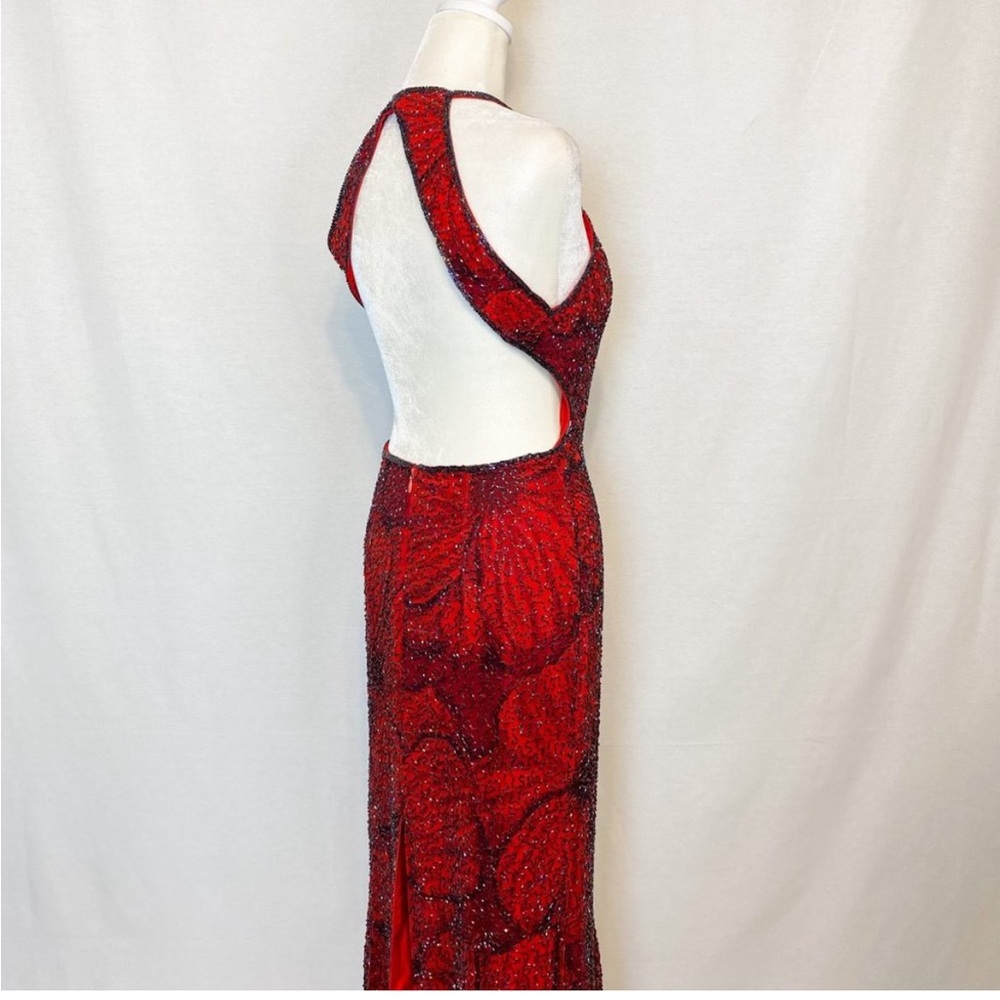 Vintage Cache Beaded Backless Gown - Picture 11 of 12